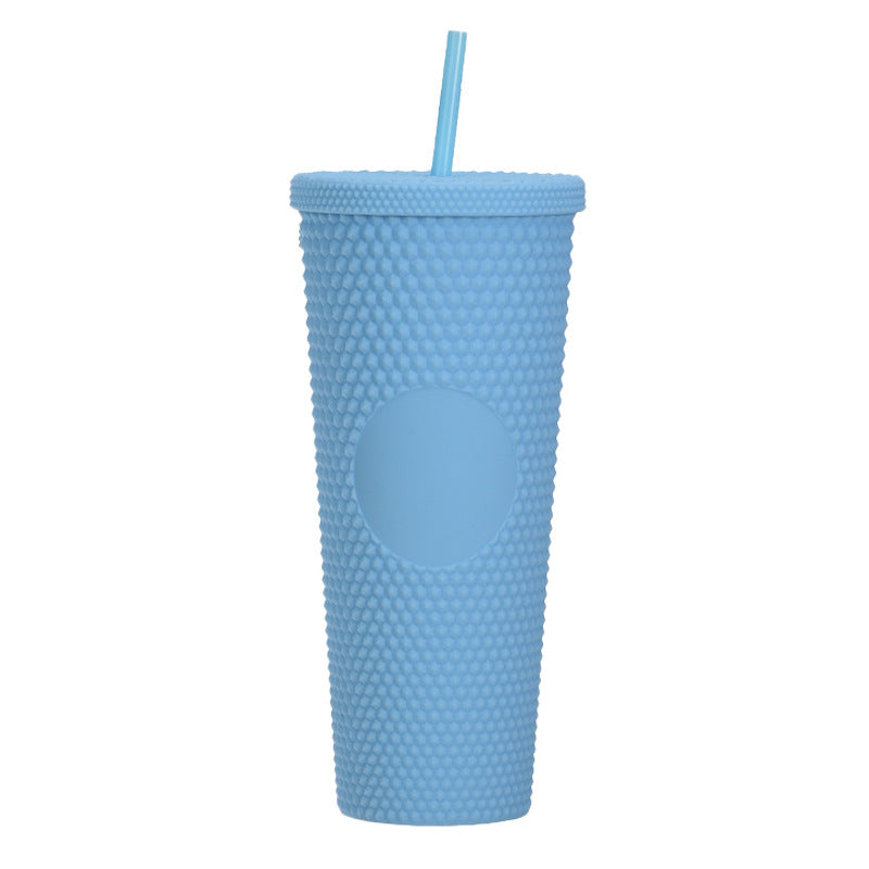 Cute Design Reusable 24oz Plastic Tumbler with Lids and Straws for Cold Water Coffee Party Occasions