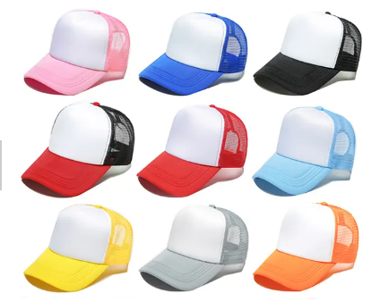 Wholesale Customized Logo Cheap Foam Sport 5 panels Baseball Caps Unisex Mesh Trucker Hat