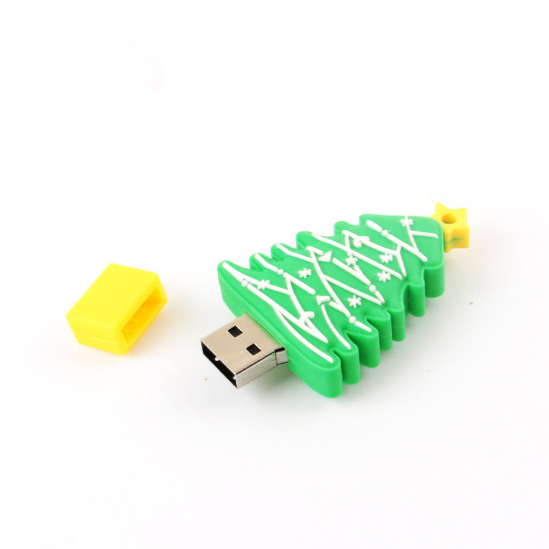 Customized PVC Santa Claus Christmas Tree USB Flash Drive