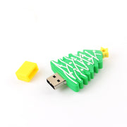 Customized PVC Santa Claus Christmas Tree USB Flash Drive