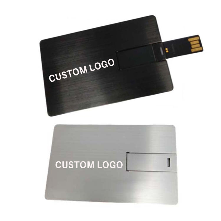 Custom Metal Card USB Flash Drive with Customer's logo full printing