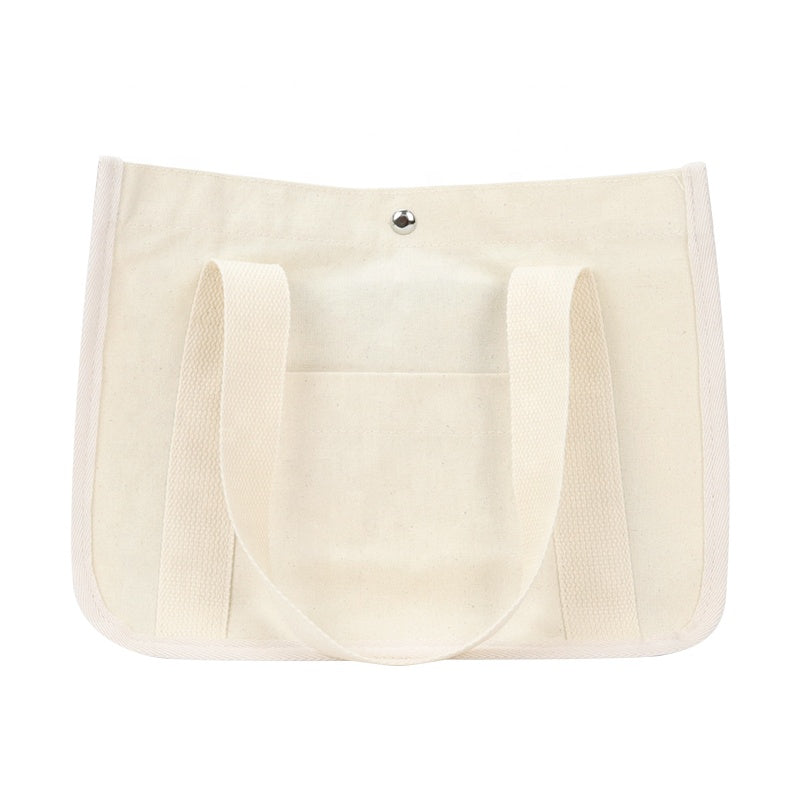 Custom Logo Grocery Shopping Reusable Hand Totes Blank Tote Bag Cotton With Pocket No reviews yet