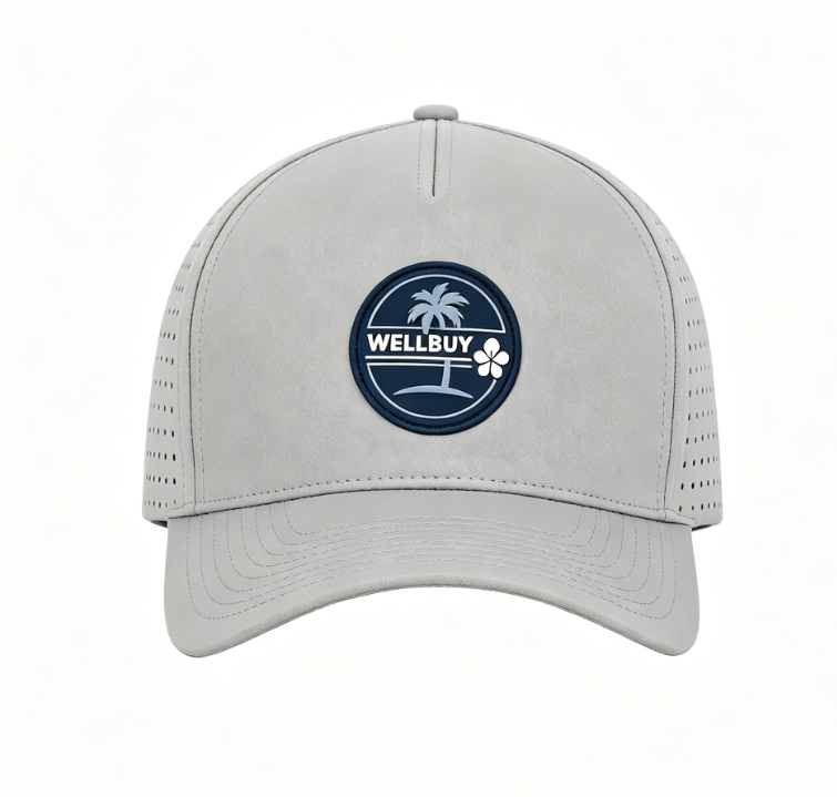 Custom Logo 5 Panel Laser Cut Hole Perforated Gorras,Mens Water Resistant Proof Baseball Cap Sports Performance Hat