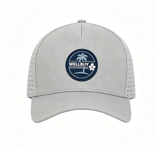 Custom Logo 5 Panel Laser Cut Hole Perforated Gorras,Mens Water Resistant Proof Baseball Cap Sports Performance Hat