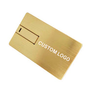 Custom Metal Card USB Flash Drive with Customer's logo full printing