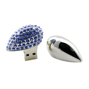 Diamond Heart Usb Necklace Heart Diamond Usb Flash Drives