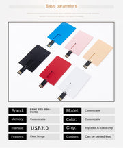 Custom Logo Metal Card USB Flash Drive