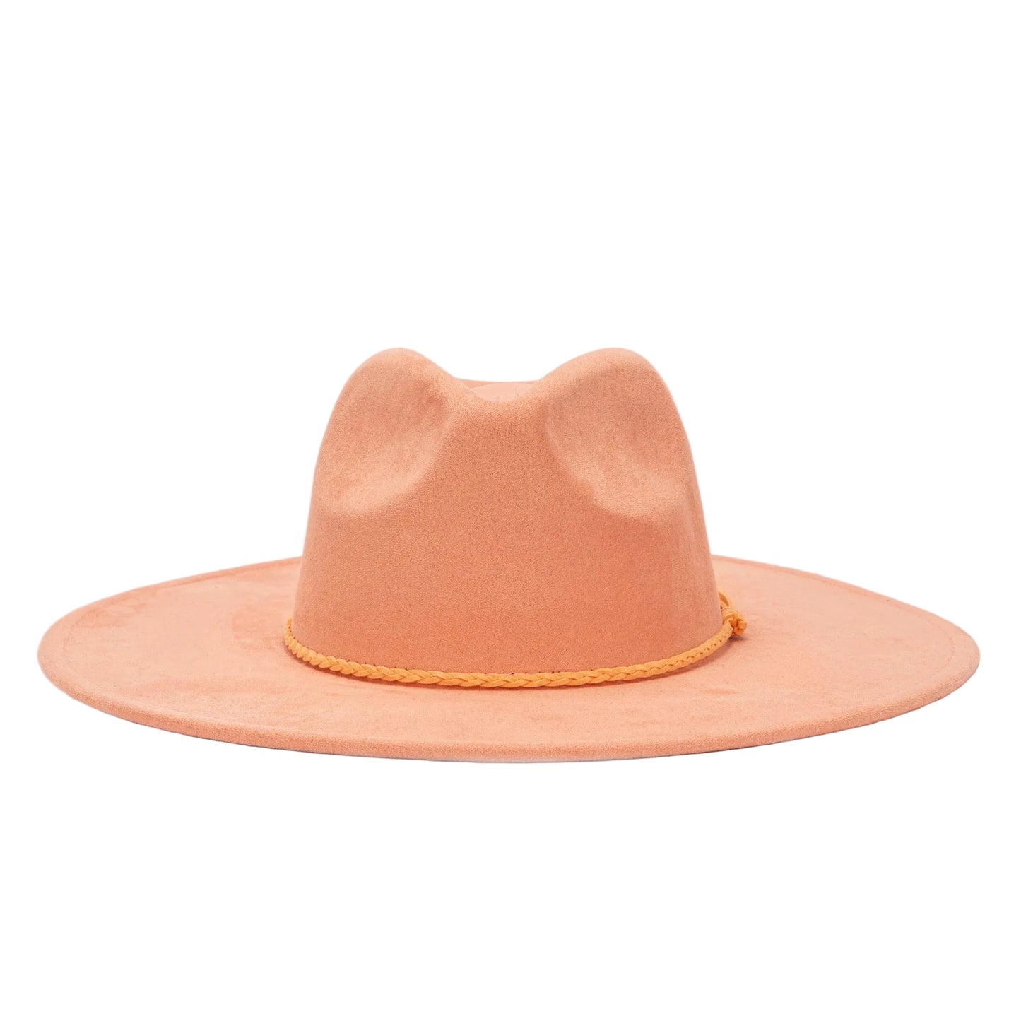 Wholesale Suede Fedora Hats for Women Colorful Water Drop Shaped Top Big Brim Fedora Hats Unisex Tissue Rope Band Hat