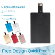 Custom Logo Metal Card USB Flash Drive