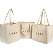 Promotion Custom Natural Durable Cotton Canvas Shopping Tote Bag with logo