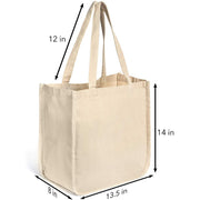 Promotion Custom Natural Durable Cotton Canvas Shopping Tote Bag with logo
