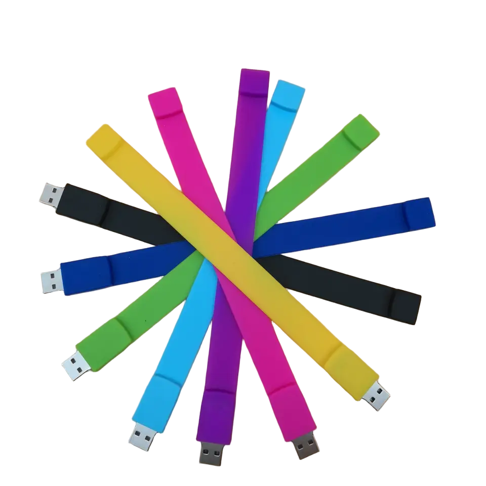 Customized logo Silicon Bracelet USB Flas Drive