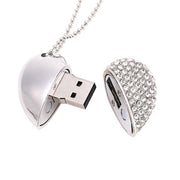Diamond Heart Usb Necklace Heart Diamond Usb Flash Drives
