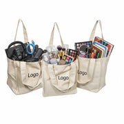 Promotion Custom Natural Durable Cotton Canvas Shopping Tote Bag with logo