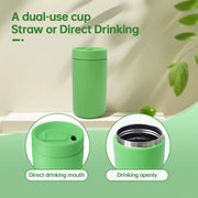 Custom Logo 12/16/20oz Stainless Steel Thermo Mug Coffee Cup Slide Open Leakproof Lid