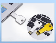 Fashion Customized Creative Metal Key USB Pendrive 128GB Promotional Gift for Company Exhibition Logo Printing Usb Flash Drive