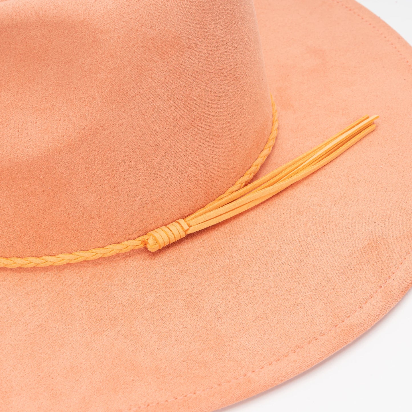 Wholesale Suede Fedora Hats for Women Colorful Water Drop Shaped Top Big Brim Fedora Hats Unisex Tissue Rope Band Hat