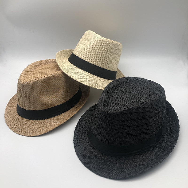 Mens Fedora Hat Classic Short Brim Hats Summer Beach Panama Hat for Men and Women