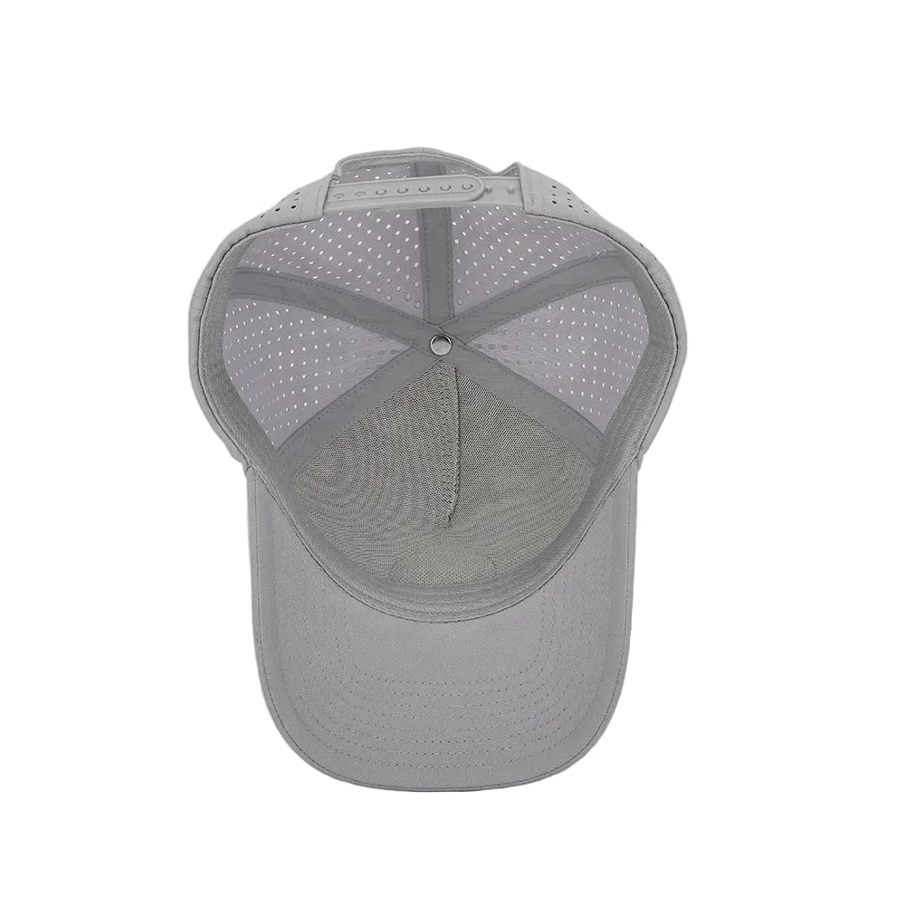 Custom Logo 5 Panel Laser Cut Hole Perforated Gorras,Mens Water Resistant Proof Baseball Cap Sports Performance Hat