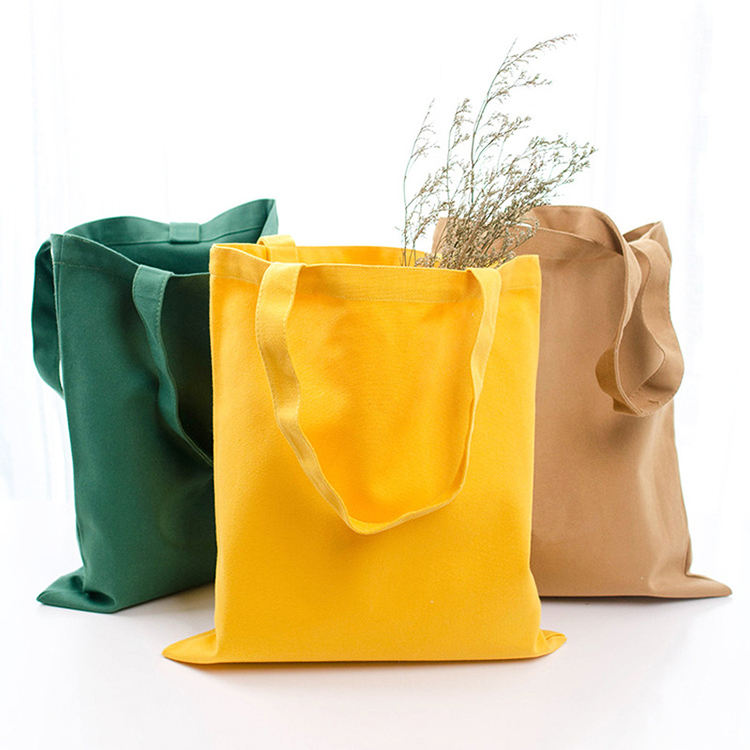 Promotion Custom Natural Durable Cotton Canvas Shopping Tote Bag with logo