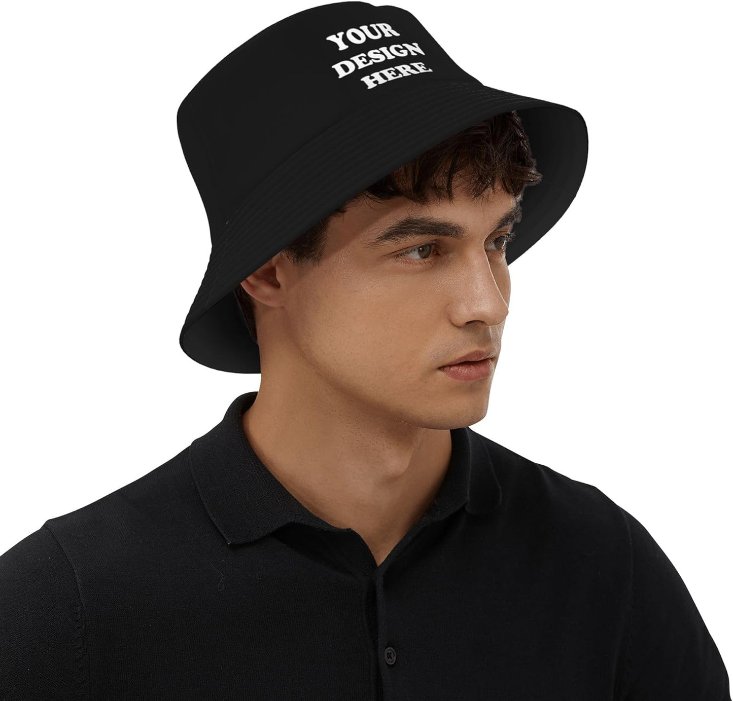 Custom Logo Oversized Bucket Hat for Men Women Foldable Big Head Size Fisherman Cap