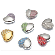 Diamond Heart Usb Necklace Heart Diamond Usb Flash Drives