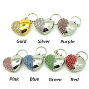 Diamond Heart Usb Necklace Heart Diamond Usb Flash Drives