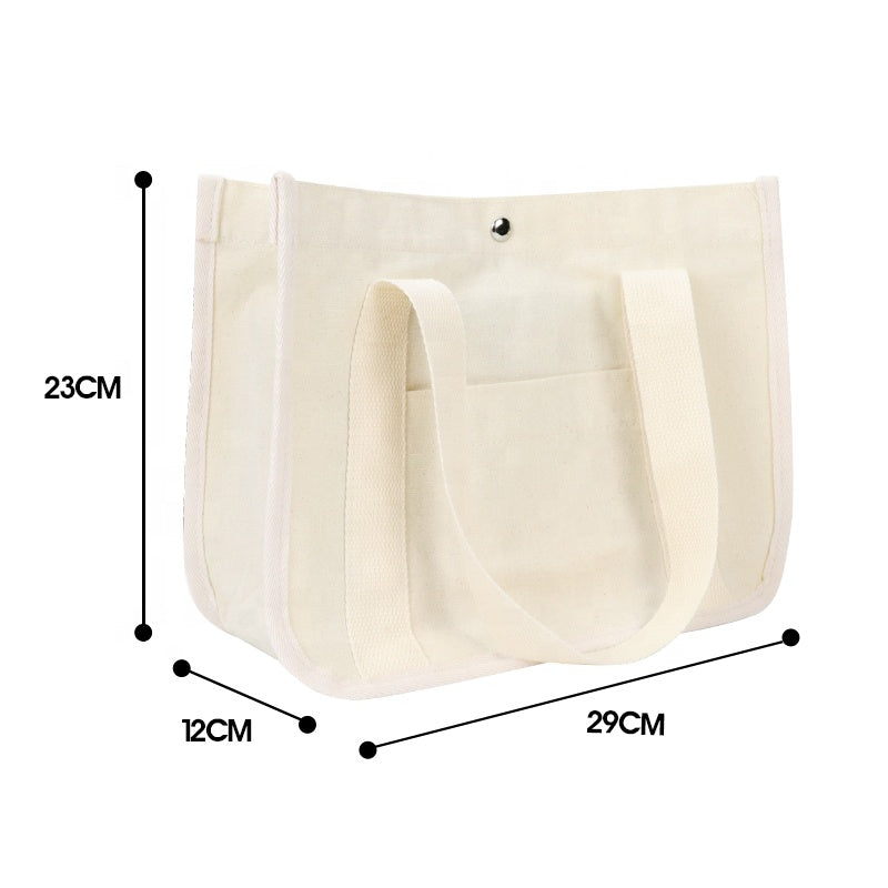 Custom Logo Grocery Shopping Reusable Hand Totes Blank Tote Bag Cotton With Pocket No reviews yet