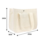 Custom Logo Grocery Shopping Reusable Hand Totes Blank Tote Bag Cotton With Pocket No reviews yet