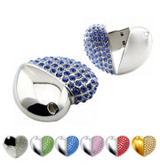 Diamond Heart Usb Necklace Heart Diamond Usb Flash Drives
