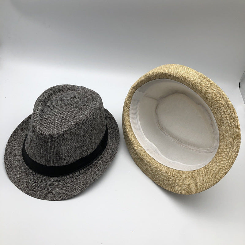Mens Fedora Hat Classic Short Brim Hats Summer Beach Panama Hat for Men and Women