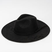Wholesale Suede Fedora Hats for Women Colorful Water Drop Shaped Top Big Brim Fedora Hats Unisex Tissue Rope Band Hat