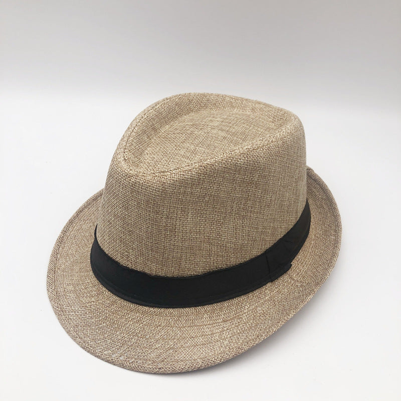 Mens Fedora Hat Classic Short Brim Hats Summer Beach Panama Hat for Men and Women