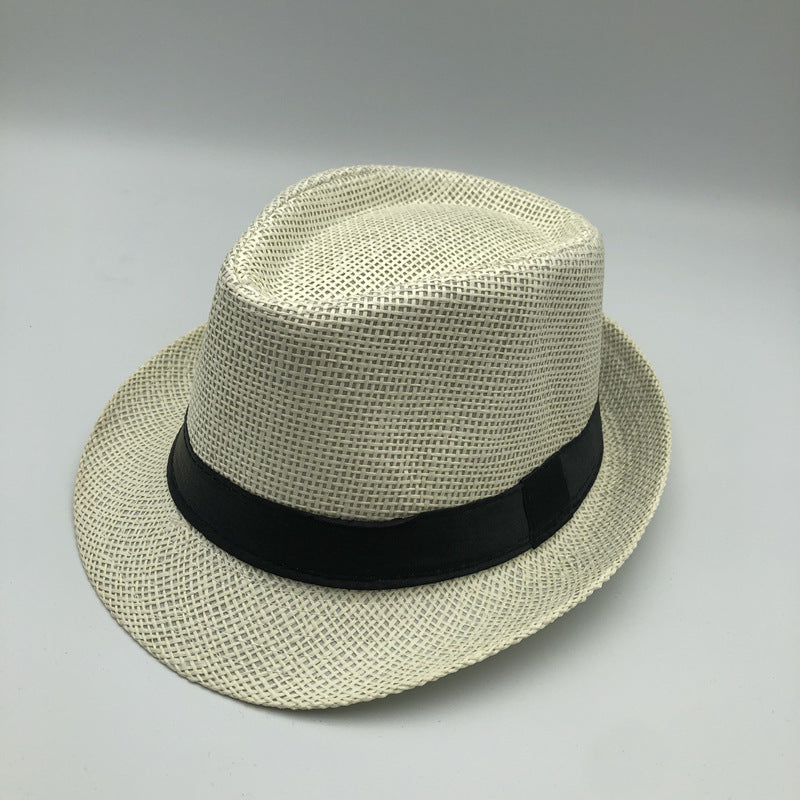 Mens Fedora Hat Classic Short Brim Hats Summer Beach Panama Hat for Men and Women