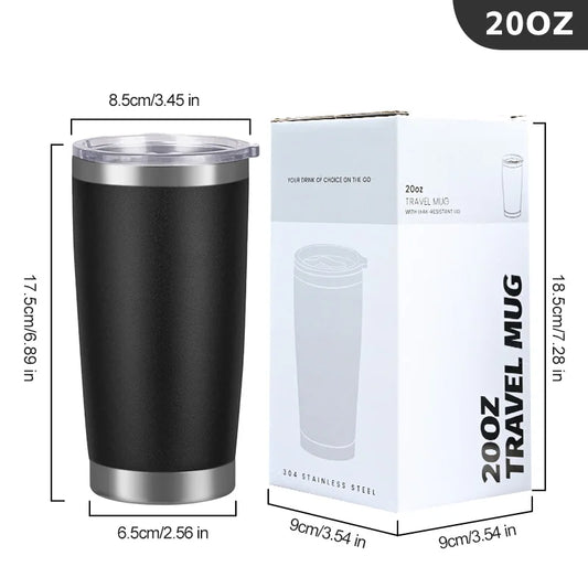 Custom logo 20oz 30oz Double Wall Insulated Powder Coated Tumbler Vacuum Cup Thermal Stainless Steel Coffee Travel Mug with Lid