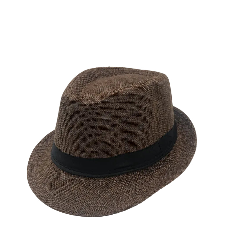 Mens Fedora Hat Classic Short Brim Hats Summer Beach Panama Hat for Men and Women